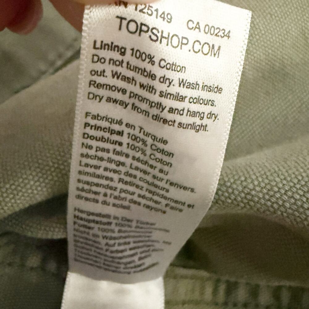 TOPSHOP x NORDSTROM | Olive Green Cargo Utility Jacket  Oversized | Medium - Picture 8 of 8